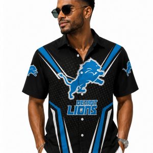 Detroit Lions Classic Gridiron Hawaiian Shirt