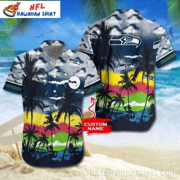 Dusk Till Dawn – Seattle Seahawks Sunset Vibes Aloha Shirt