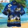 Beachside Touchdown – Personalized Rams Hawaiian Shirt