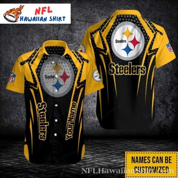 Dynamic Play Pittsburgh Steelers Hawaiian Aloha Shirt – Abstract Art Edition