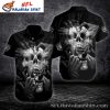 Americana Blitz Los Angeles Chargers Men’s Hawaiian Shirt With Skull Graphic