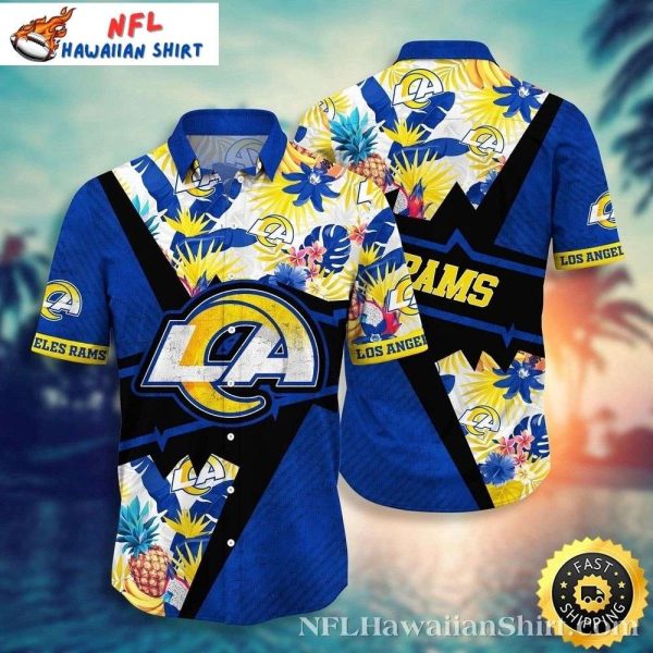 Electric LA Rams Hawaiian Shirt – Pineapple Cheer Edition