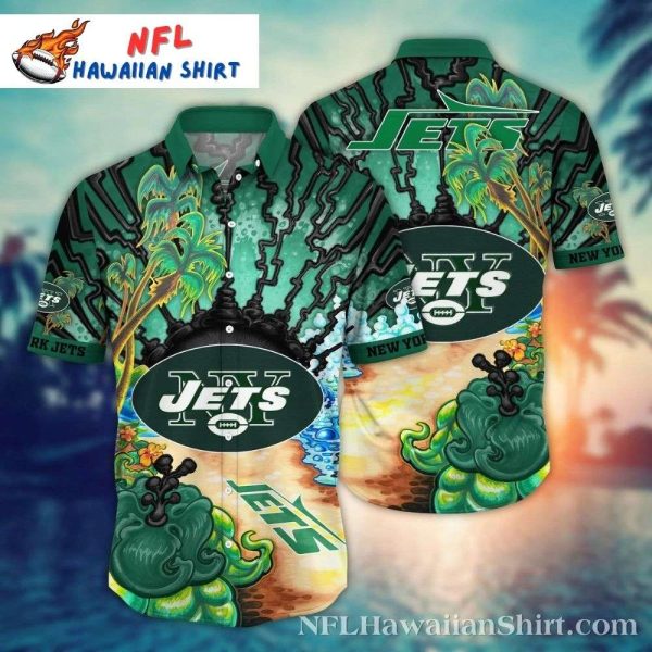 Electric Tropics NY Jets Hawaiian Shirt – New York Jets Aloha Shirt