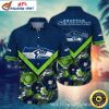 Flame Ball Design – Seattle Seahawks Game Day Hawaiian Shirt