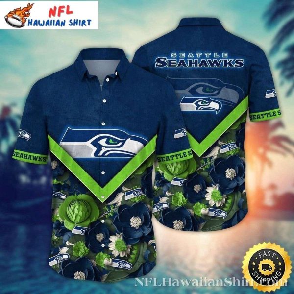 Emerald Bouquet Seattle Seahawks Tropical Hawaiian Shirt
