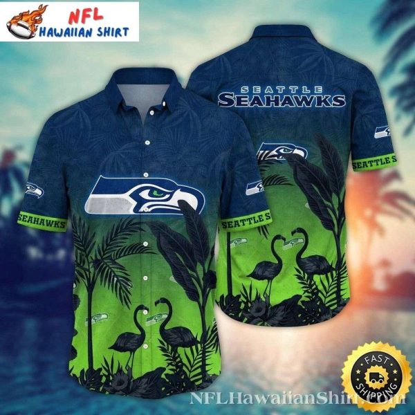 Emerald Marsh Seattle Seahawks Tropical Shirt – Flamingo Retreat Edition