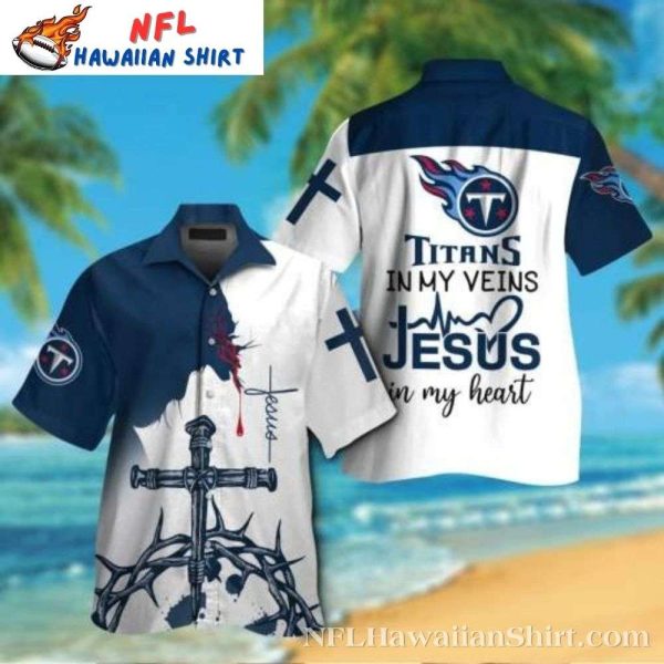 Faith And Football – Tennessee Titans Cross Hawaiian Shirt