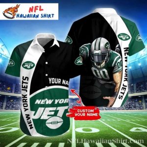 Field Rush Personalized New York Jets Game Day Hawaiian Shirt