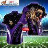 Floral Linebacker Purple Vikings Hawaiian Shirt – Summer Vibes Button-Up