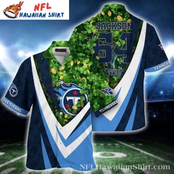 Four-Leaf Titan Luck – Customizable Tennessee Titans Aloha Shirt