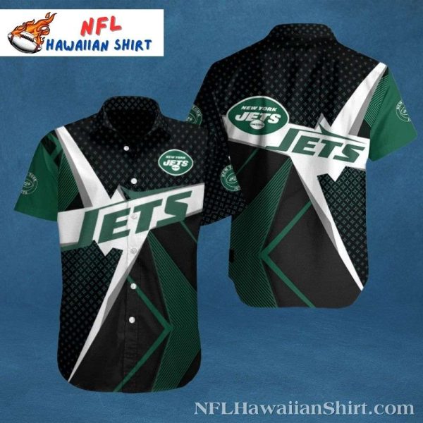 Geometric Sidelines New York Jets Enthusiast Hawaiian Shirt