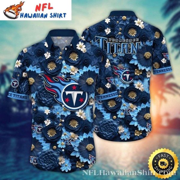 Golden Accents Floral – Tennessee Titans Hawaiian Shirt