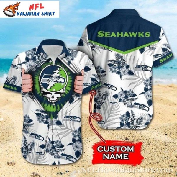 Grateful Dead Graphics Seattle Seahawks Tropical Personalized Hawaiian Shirt