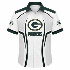 Green Bay Packers Striped Hawaiian Shirt 1