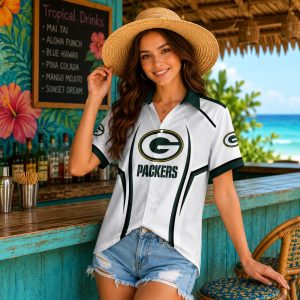 Green Bay Packers Classic Striped Hawaiian Shirt – Game Day Fan Gear