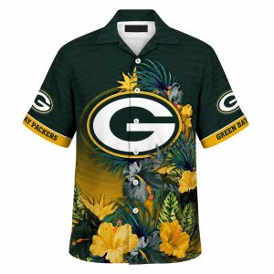 Green Bay Packers Breezy Palms Hawaiian Shirt – Custom Name Fan Gear