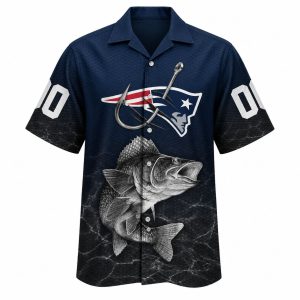 Patriots Fishing Custom Hawaiian Shirt Name Number 1