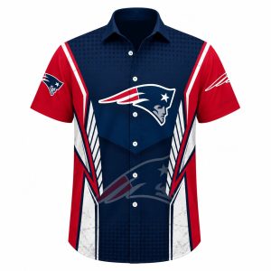 Patriots Striped Hawaiian Shirt — Red White Blue 1