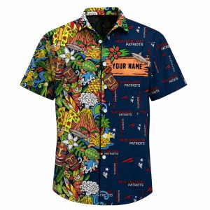 Personalized Patriots Tropical Fiesta Hawaiian Shirt 1