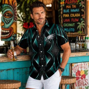 Philadelphia Eagles Abstract Wings Hawaiian Shirt