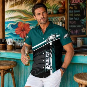 Philadelphia Eagles Bold Stripe Aloha Shirt