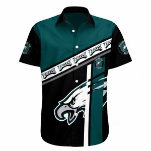 Philadelphia Eagles Wing Stripe Hawaiian Shirt 1