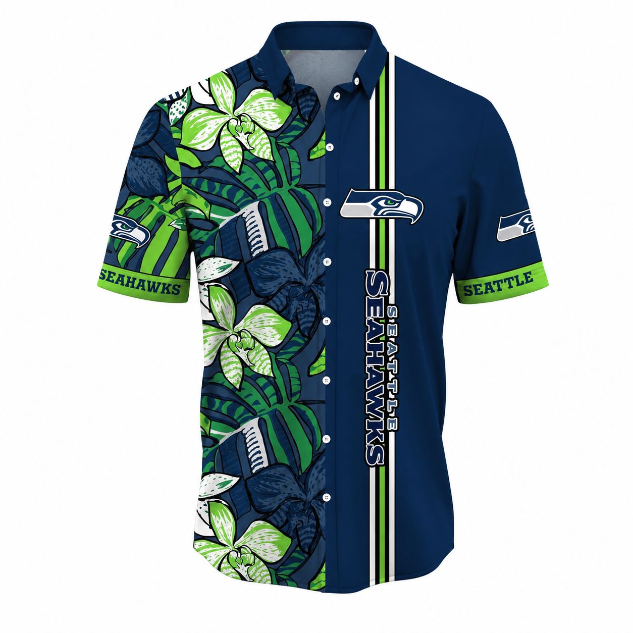 seahawks dress shirt Cutter & Buck UNC Wilmington Seahawks - Skyline Recycled Gingham Womens Long Sleeve Spread Collar Dress Shirt in Concrete/White