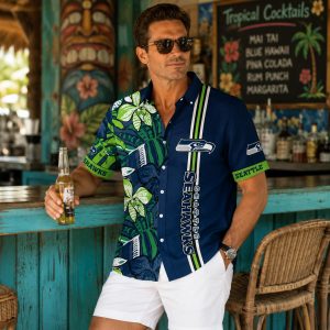 Fresh Foliage Seattle Seahawks Tropical Hawaiian Shirt