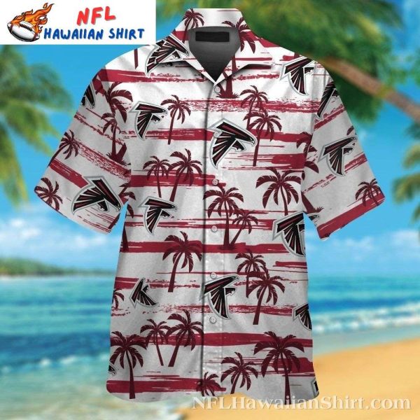 Atlanta Falcons Palms Stripes Hawaiian Shirt – Seaside Escape Edition