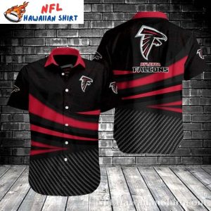Atlanta Falcons Sleek Stripes Customizable Men’s NFL Hawaiian Shirt