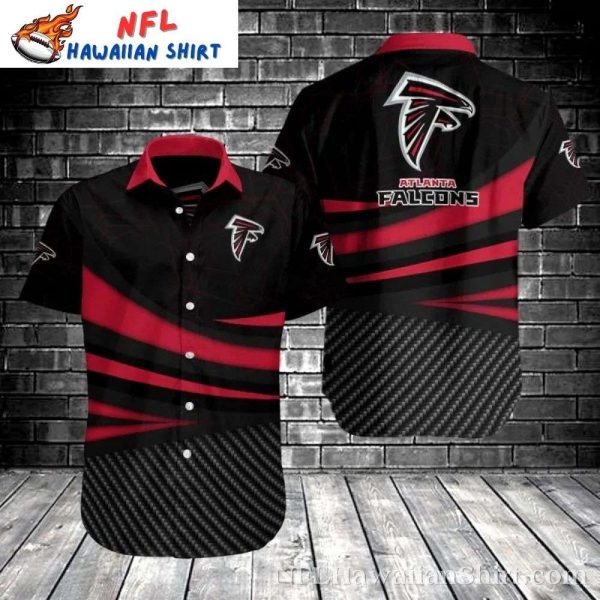 Atlanta Falcons Sleek Stripes Customizable Men’s NFL Hawaiian Shirt