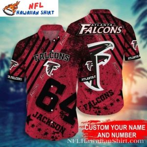 Atlanta Falcons Starry Night Customizable Fan Hawaiian Shirt