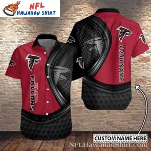 Atlanta Falcons Tire Tread Custom Name Number Red Hawaiian Shirt