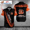 Black Mesh Design Cincinnati Bengals Hawaiian Shirt – Sporty Bengals Aloha Shirt