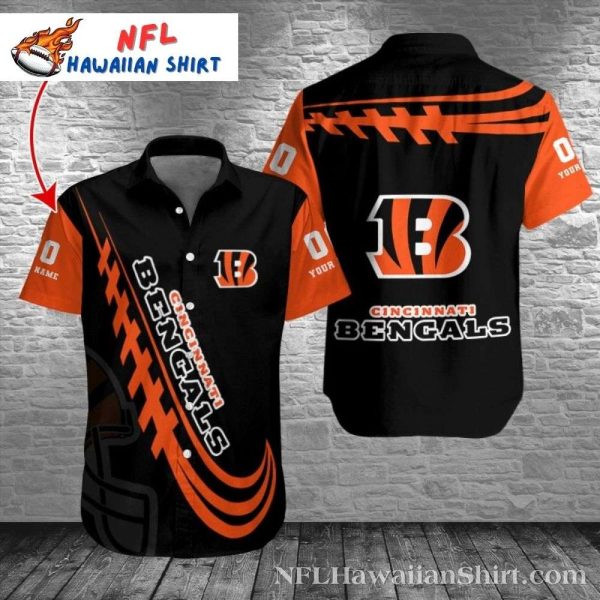 Black And Orange Cincinnati Bengals Customizable Hawaiian Shirt – Bengals Aloha Spirit