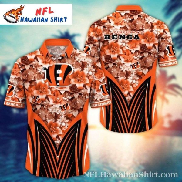 Bloom and Stripes Cincinnati Bengals Hawaiian Shirt – Floral Fervor Bengals Aloha Shirt