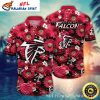 Black And White Floral Falcons NFL Hawaiian Shirt