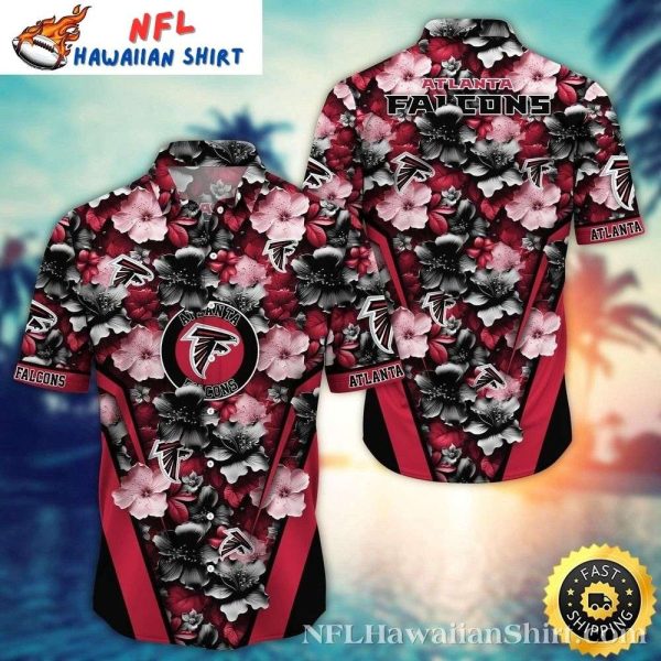Blooming Red Passion – Atlanta Falcons Floral Hawaiian Shirt For Men