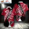 Bold Red Atlanta Falcons Personalized Name NFL Hawaiian Shirt
