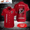 Bold Red Abstract Falcons NFL Hawaiian Shirt