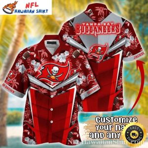 Buccaneers Summer Bloom NFL Hawaiian Shirt Mens