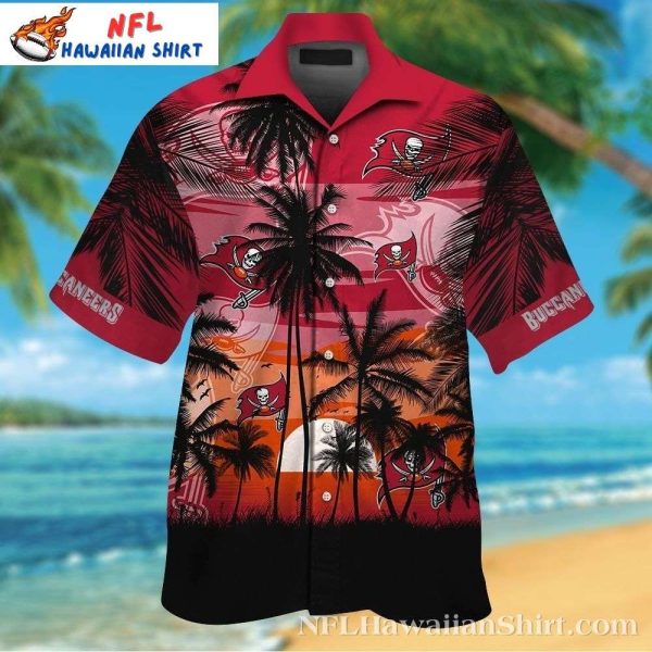Buccaneers Sunset Vista NFL Tampa Bay Tropical Hawaiian Shirt