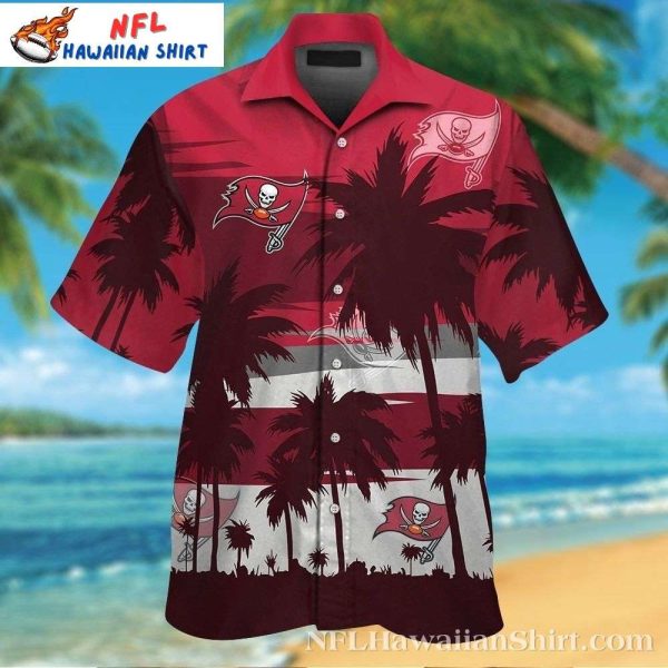 Buccaneers Twilight Palm NFL Tampa Bay Hawaiian Shirt Mens