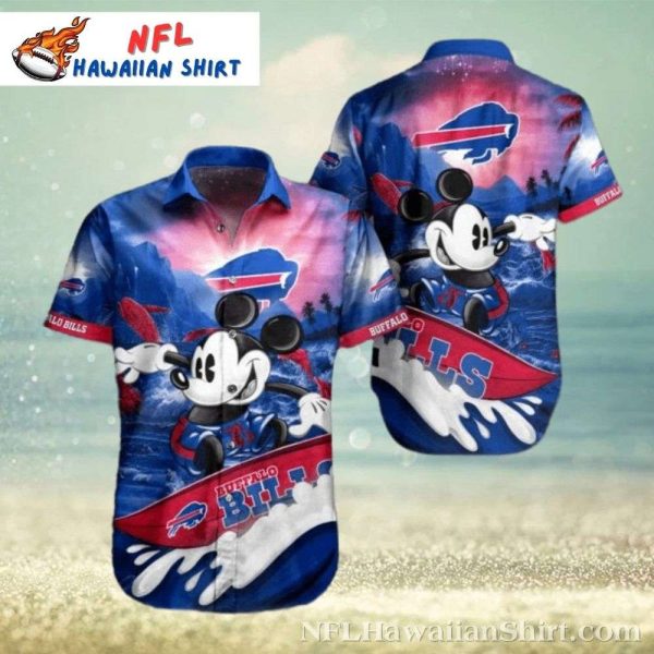 Buffalo Bills Mickey Character Surf Hawaiian Shirt