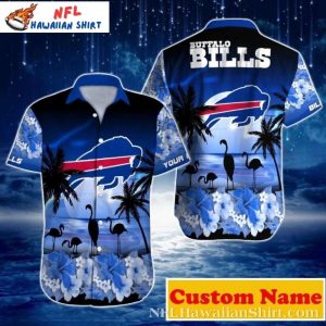 Buffalo Bills Moonlit Tropics Personalized Men’s Hawaiian Shirt