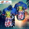 Buffalo Bills Pink Flower and Blue Palm Hawaiian Shirt
