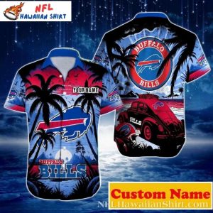 Buffalo Bills Sunset Cruise Custom Name Men’s Hawaiian Shirt