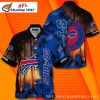 Buffalo Bills Skull Vision Customizable Hawaiian Shirt