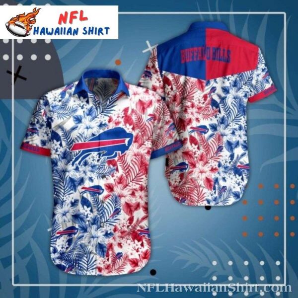Buffalo Bills Themed Tropical Pattern Hawaiian Shirt