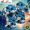 Carolina Panthers Enthusiast’s Blue Floral NFL Hawaiian Shirt